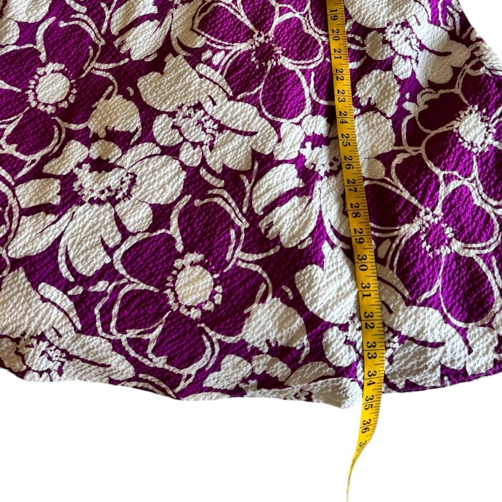 J.Crew Strapless Floral Matelassé Fit & Flare Dress - Purple & White Size 6 - Picture 10 of 10